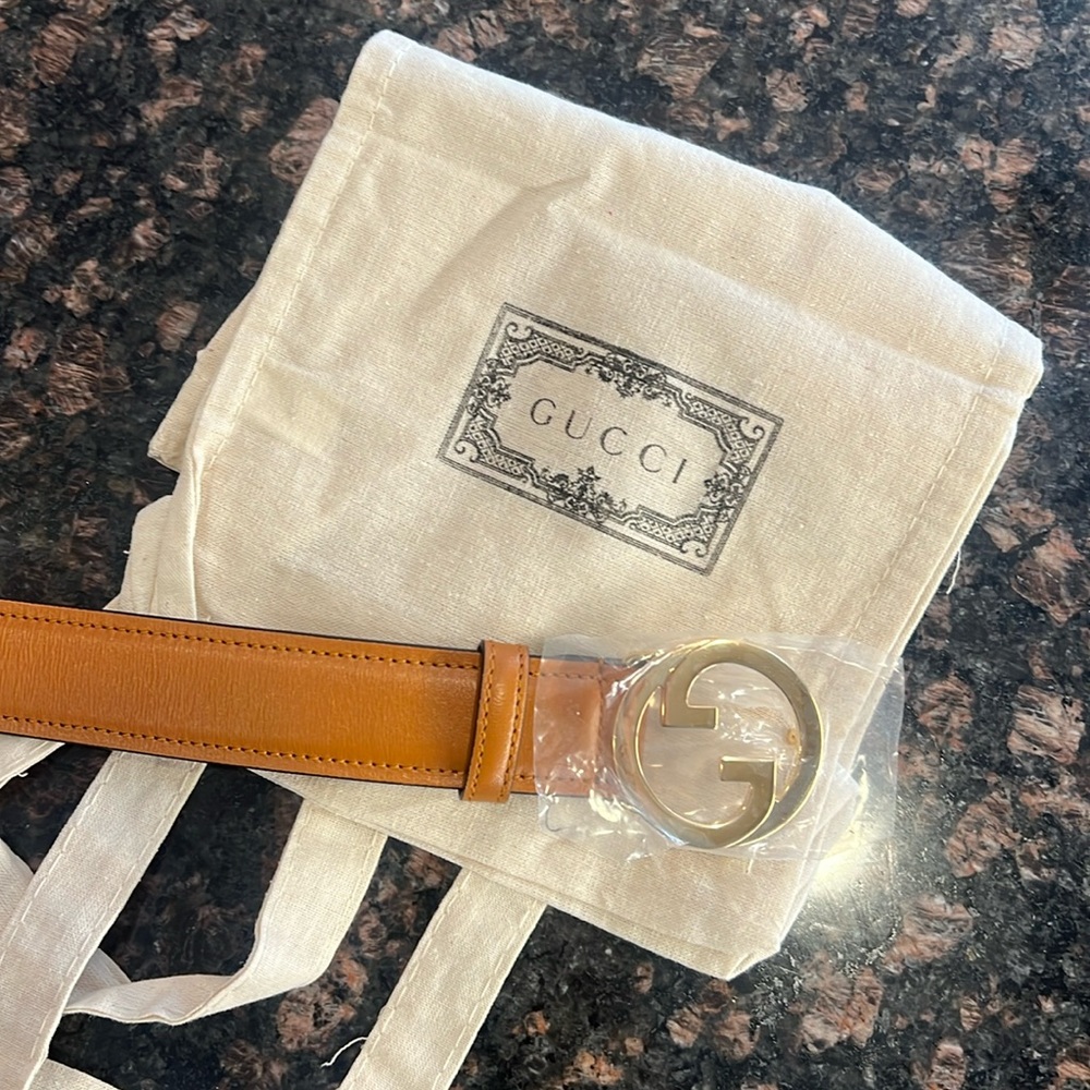 Gucci Belt in Tan Leather